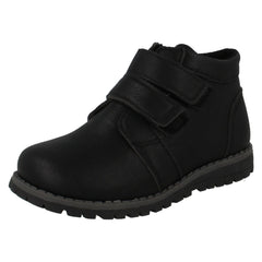 Boys JCDees Round Toe Double Strap Ankle Boots