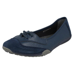 Ladies Down To Earth Flat Comfort Ballerinas