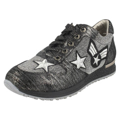 Ladies Spot On Lace Up Trainers