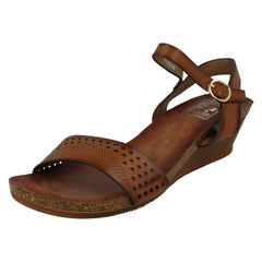 Ladies Down To Earth Wedged Summer Sandals