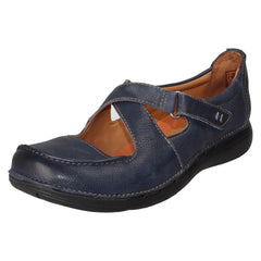 Ladies Unstructured by Clarks Hook and Loop Casual Shoes Un Loop Strap