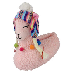Childrens Spot On Novelty Pink Llama Slippers X2105