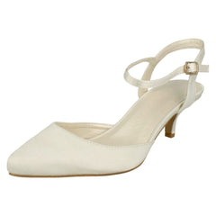 Ladies Anne Michelle Buckle Up Ankle Strap Party Shoe