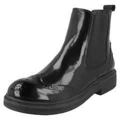 Ladies Down To Earth Block Heel Ankle Boots F50956