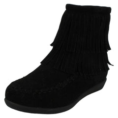 Girls Spot On Flat Ankle Boots