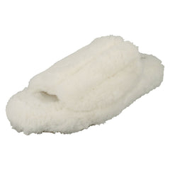 Ladies Spot On Faux Fur Stripe Detailed Sliders X2119
