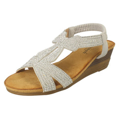 Ladies Savannah Wedge Heeled Sandals F12127