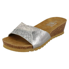 Ladies Down To Earth Mid Cork Wedge Sandals