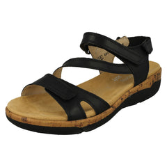 Ladies Remonte Strappy Wedge Heeled Sandals R6850