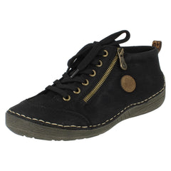 Ladies Rieker Lace-Up Shoes with Zip 52514