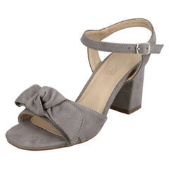 Ladies Spot On Blocked Heel Sandals