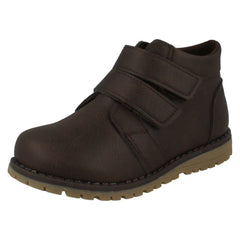Boys JCDees Round Toe Double Strap Ankle Boots