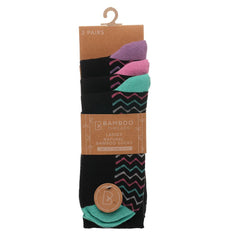 Ladies Bamboo 3 Pairs Heel & Toe Socks SK1213