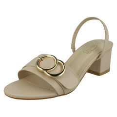 Ladies Sling Strap Mid Heel Wide Fit Mule Sandals F12023