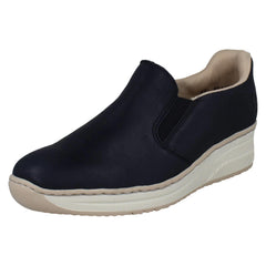Ladies Rieker Wedge Sole Casual Shoes 48761