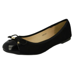 Ladies Spot On Bow Ballerina Shoes
