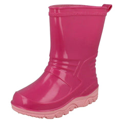 Girls Spot On Plain Wellington Boots