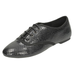Ladies Spot On Smart Brogue Style Shoes
