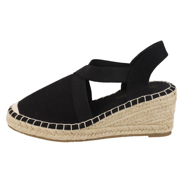 Ladies Savannah Closed Toe Espadrille Wedge F2309
