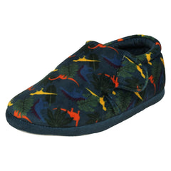 Childrens Clarks Print Detailed Slippers - Fluffy Snug T