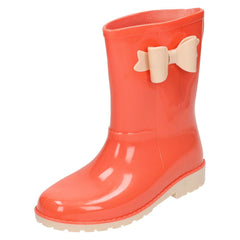 Girls Spot On Bow Detail Wellington Boots