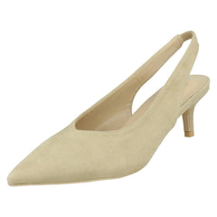 Ladies Spot On Heeled Stiletto Slingback Heels F90111