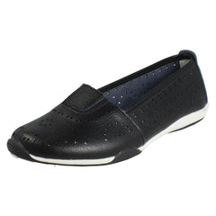 Ladies Down To Earth Punch Detail Casual Shoes F80578