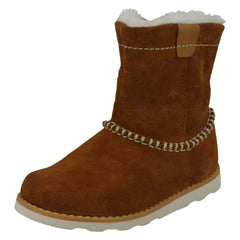 Girls Clarks Casual Warmlined Boots Crown Piper