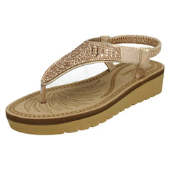 Ladies Savannah Mid Wedge Toepost Sandals