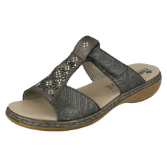 Ladies Rieker Diamante Cut Out Sandal 65950