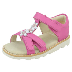 Girls Clarks Casual Sandals Crown Flower