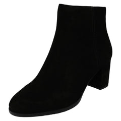 Ladies Clarks Elegant Heeled Ankle Boots Freva55 Zip