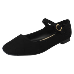 Ladies Savannah Buckle Fastening Flat Mary Jane Smart Shoes F80587