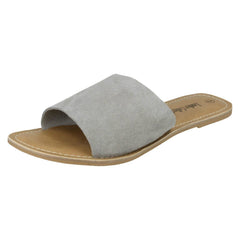 Ladies Leather Collection Flat Mule Sandals