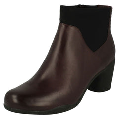 Ladies Clarks Smart Ankle Boots Un Rosa Mid