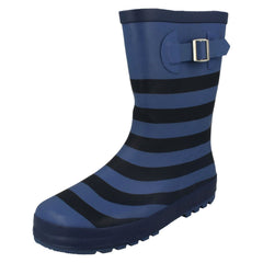 Childrens Spot On Buckle Detailed Wellingtons Stripe