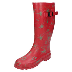 Ladies Spot On Star Print Wellington Boots