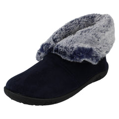 Ladies Padders Faux Fur Cuffed Slippers Esme