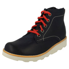 Boys Clarks Lace Up Detailed Boots Crown Hike K