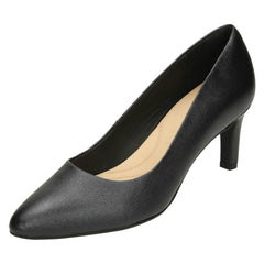 Ladies Clarks Textured Court Shoes Calla Rose