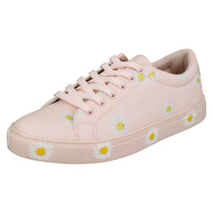 Ladies Spot On Daisy Print Pumps F80348