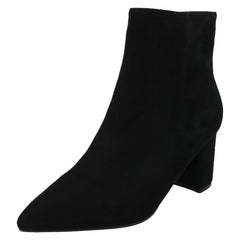 Ladies Spot On Block Heel Ankle Boots F51220