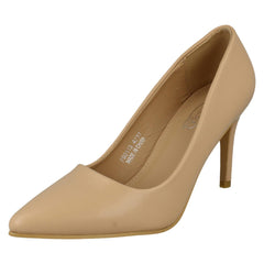 Ladies Spot On High Heeled Evening Court Shoes F90113