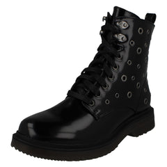 Ladies Spot On Lace Up Boots F51026
