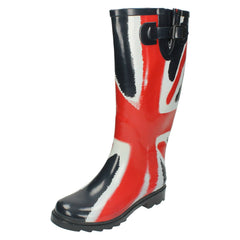Ladies Spot On Union Flag Print Wellington Boots