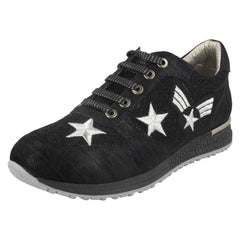 Ladies Spot On Lace Up Trainers