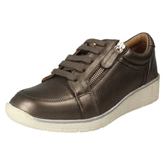 Ladies Padders Side Zip Lace Up Trainers Ivy