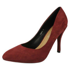 Ladies Spot On High Heel Pointed Toe Court Shoe