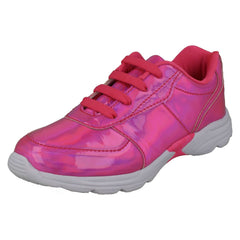 Girls Spot On Casual Hologram Trainers