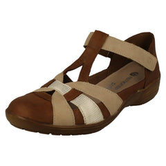 Ladies Remonte Cut Out Detailed Wide Fitting Summer Shoes R7601